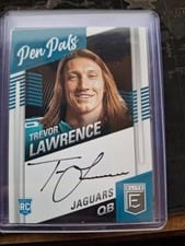 2021 Donruss Elite Pen Pals Trevor Lawrence #PP-TL card