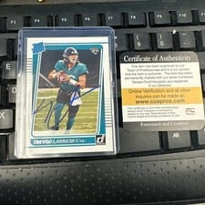 Trevor Lawrence 2021 Panini Donruss #251 Autograph Blue