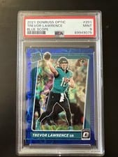 2021 Panini Donruss Optic Trevor Lawrence Blue Scope #201 card