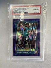 2021 Panini Donruss Optic Trevor Lawrence Purple Shock #201 card