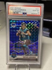 2021 Panini Mosaic Trevor Lawrence Blue Mosaic #241 card