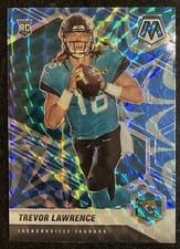 2021 Panini Mosaic Trevor Lawrence Reactive Blue Mosaic #301 card