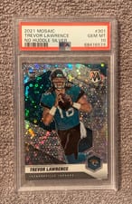 2021 Panini Mosaic Trevor Lawrence No Huddle Silver Mosaic #301 card