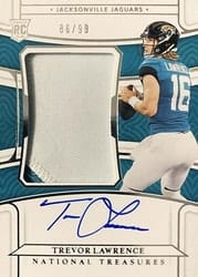 2021 Panini National Treasures Base Set Trevor Lawrence #156 card