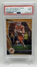 2021 Panini Prizm Draft Picks Trevor Lawrence Orange Wave Prizm #106 card