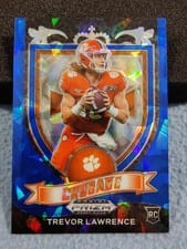 2021 Panini Prizm Draft Picks Trevor Lawrence Blue Ice Prizm #161 card