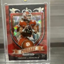 2021 Panini Prizm Draft Picks Trevor Lawrence Gold Ice Prizm #161 card