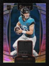 2021 Panini Select Rookie Swatches Trevor Lawrence #RSW-TLR card