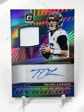 2025 Donruss Optic Dynamic Patch Autographs Trevor Lawrence #1 card