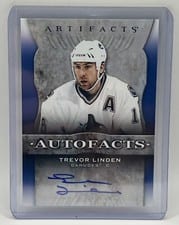 2021-22 Upper Deck Artifacts Autograph Facts Trevor Linden #AF-TL card
