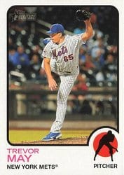 2022 Topps Heritage Base Set Trevor May #411 card