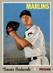 2019 Topps Heritage Base Set Trevor Richards #612 card