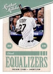 2019 Panini Leather & Lumber Equalizers Trevor Story #EQ-20 card