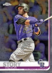 2019 Topps Chrome Base Set Trevor Story #183 card
