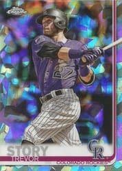 2019 Topps Chrome Sapphire Edition Base Set Trevor Story #460 card