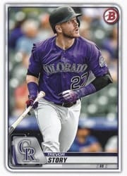 2020 Bowman Base Set Trevor Story #82 card