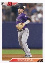 2020 Bowman Heritage Base Set Trevor Story #82 card