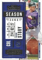 2020 Panini Contenders Base Set Trevor Story #37 card