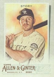 2020 Topps Allen & Ginter Base Set Trevor Story #87 card
