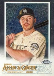 2020 Topps Allen & Ginter Chrome Base Set Trevor Story #87 card