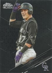 2020 Topps Chrome Black Base Set Trevor Story #41 card