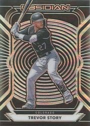 2021 Panini Chronicles Obsidian Trevor Story #35 card