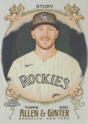 2021 Topps Allen & Ginter Chrome Base Set Trevor Story #128 card
