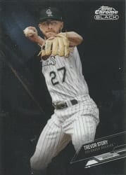 2021 Topps Chrome Black Base Set Trevor Story #65 card