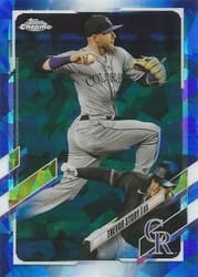 2021 Topps Chrome Sapphire Edition Base Set Trevor Story #475 card