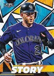 2021 Topps Fire Base Set Trevor Story #39 card