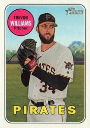 2018 Topps Heritage Base Set Trevor Williams #557 card