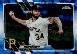 2021 Topps Chrome Sapphire Edition Base Set Trevor Williams #199 card