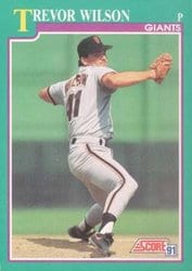 1991 Score Base Set Trevor Wilson #657 card