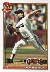 1991 Topps Base Set Trevor Wilson #96 card