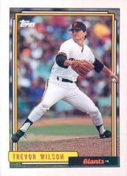 1992 Topps Base Set Trevor Wilson #204 card