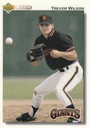 1992 Upper Deck Base Set Trevor Wilson #337 card