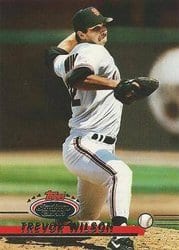 1993 Stadium Club Base Set Trevor Wilson #185 card