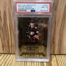 2021-22 Upper Deck Artifacts Aurum Signatures Trevor Zegras #AS-TZ card