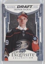 2021-22 Upper Deck Black Diamond Exquisite Collection Rookie Draft Day Trevor Zegras #RDD-TZ card