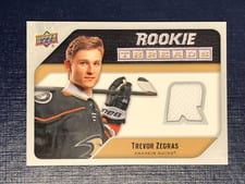 2021-22 Upper Deck Rookie Threads Retro Trevor Zegras #RT-TZ card