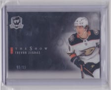 2021-22 Upper Deck The Cup The Show Black Parallel Trevor Zegras #SB-31 card