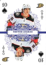 2022-23 O-Pee-Chee Playing Cards Trevor Zegras #10-SPADES card