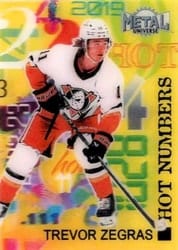 2022-23 SkyBox Metal Universe Hot Numbers Trevor Zegras #HN-24 card