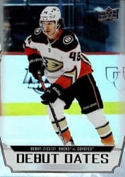2022-23 Upper Deck Debut Dates Trevor Zegras #DD-13 card