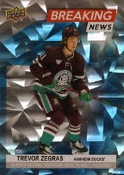 2024-25 Upper Deck Breaking News Trevor Zegras #BN-16 card