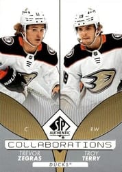 2022-23 SP Authentic Collaborations Trevor Zegras/Troy Terry #C-17 card