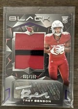 2024 Panini Black Rookie Patch Autographs Trey Benson #218 card