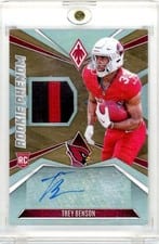 2024 Panini Phoenix Rookie Phenom Jersey Autographs Trey Benson #RPJA-TBN card