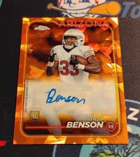 2024 Topps Chrome Sapphire Edition Rookies Autographs Sapphire Trey Benson #RA-TBE card
