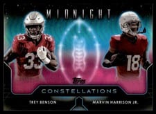 2024 Topps Midnight Constellations Trey Benson / Marvin Harrison Jr. #C-2 card
